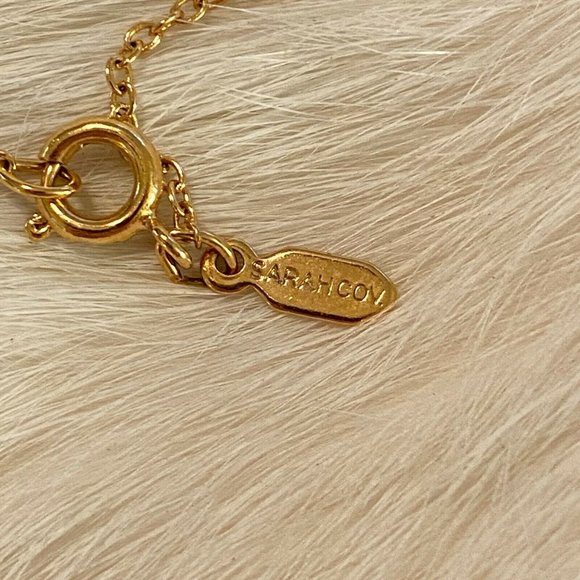 VINtage Sarah Coventry Dainty Mixed Metal Necklace Chain Satellite Signed 6777 - Picture 7 of 8